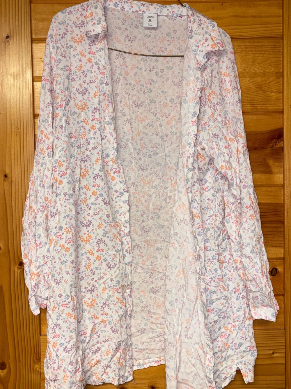 Floral Long Sleeve Button-Up Long Length